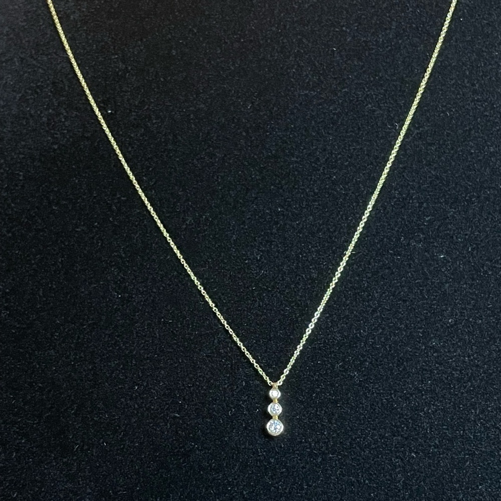 Dana Rebecca Designer - Triple Bezel Diamond Pendant Necklace